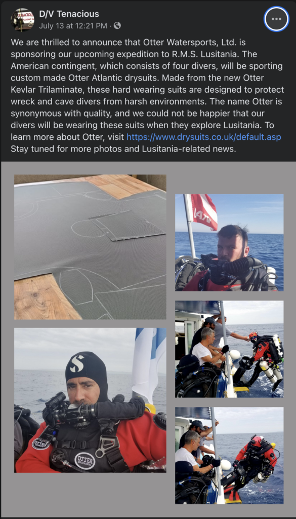 D/V Tenacious on Facebook